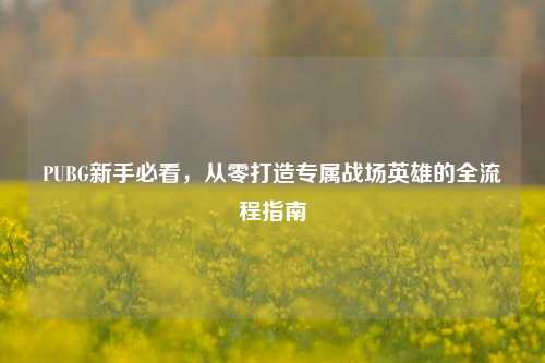PUBG新手必看，从零打造专属战场英雄的全流程指南