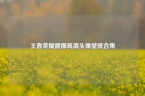 王者荣耀露娜高清头像壁纸合集