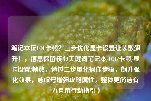 笔记本玩LOL卡顿？三步优化显卡设置让帧数飙升！，信息保留核心关键词笔记本/LOL/卡顿/显卡设置/帧数，通过三步量化操作步骤，飙升强化效果，感叹号增强攻略属性，整体更简洁有力且带行动指引）
