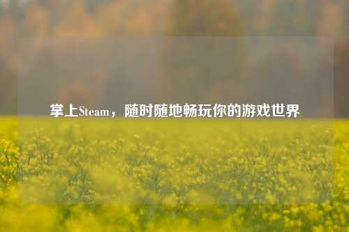 掌上Steam，随时随地畅玩你的游戏世界