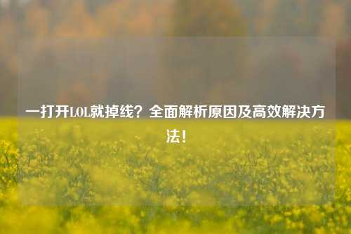一打开LOL就掉线？全面解析原因及高效解决方法！