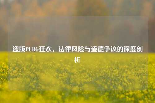 盗版PUBG狂欢，法律风险与道德争议的深度剖析