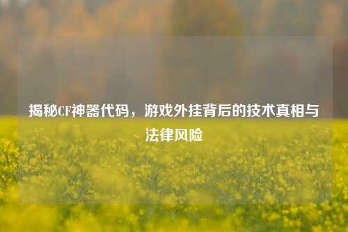 揭秘CF神器代码，游戏外挂背后的技术真相与法律风险