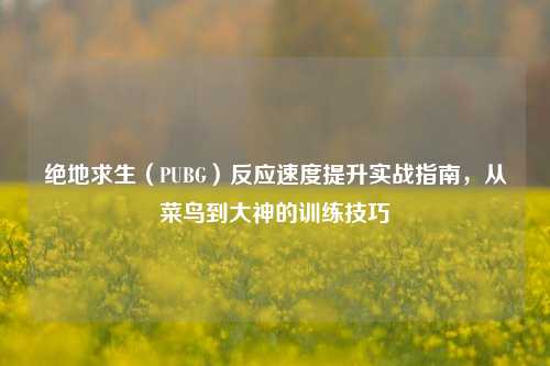 绝地求生（PUBG）反应速度提升实战指南，从菜鸟到大神的训练技巧