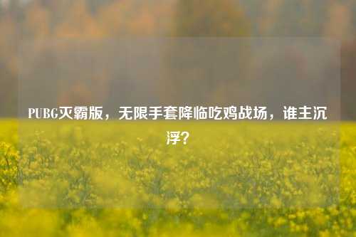 PUBG灭霸版，无限手套降临吃鸡战场，谁主沉浮？