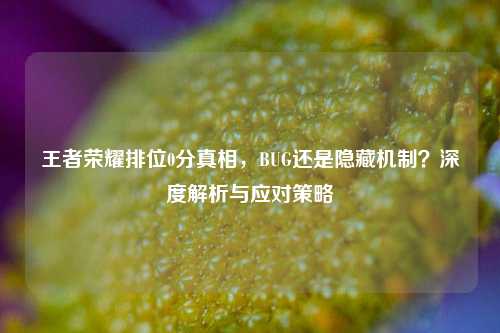 王者荣耀排位0分真相，BUG还是隐藏机制？深度解析与应对策略