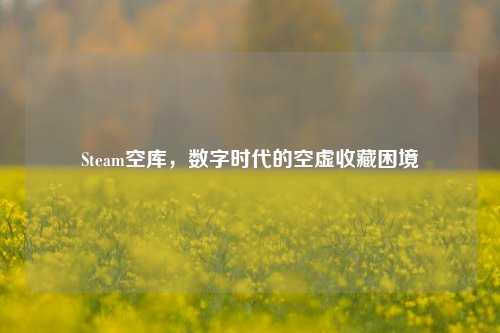 Steam空库，数字时代的空虚收藏困境
