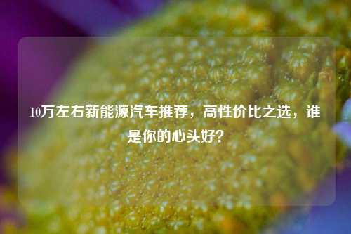 10万左右新能源汽车推荐，高性价比之选，谁是你的心头好？