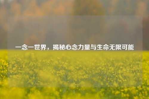 一念一世界，揭秘心念力量与生命无限可能